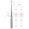 Bruns Bone Curette Oval Curved 23cm With Hollow Handle