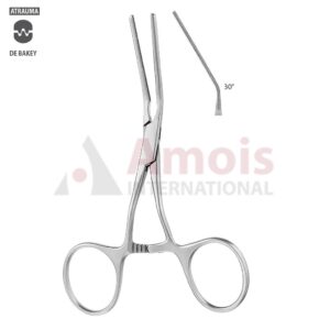 CASTANEDA Clamp 30 Degree 12 cm Jaw 48mm DeBakey Teeth, Graduated Jaw