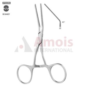 CASTANEDA Clamp 45 Degree 12 cm Jaw 48mm DeBakey Teeth, Graduated Jaw