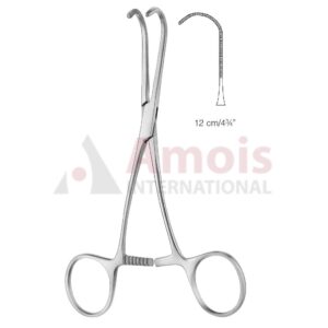 CASTANEDA Neonatal and Pediatric Clamp 12cm (4 3/4"), Fig.2, Curved, Very Delicate