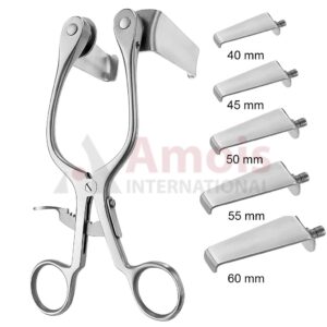 Cloward Cervical Retractor Complete Set Blunt With 5 Blades