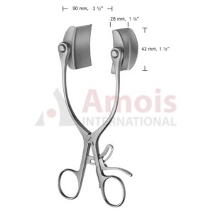 COLLIN Baby Abdominal Retractor Complete With 2 Pairs Blades 27x40mm and 18x40mm