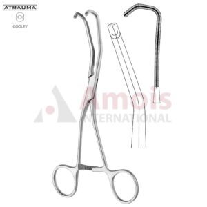 COOLEY Forceps Atraumatic 17 cm with Graduation Marks, 30 Degree Angled Sidew