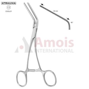 COOLEY Patent Ductus Forceps Atraumatic 16.5cm Very Delicate, Jaws 40mm 60 Degree