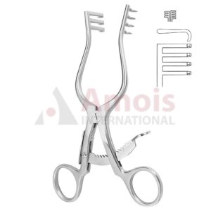 Counter Retractor With Ratchet 13.5cm Blunt 3 X 4 Prong
