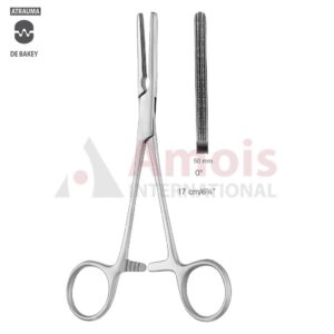 DARDIK Atraumatic Multi-Purpose Vascular Clamp 17cm (6 3/4"), Straight, Jaw Length 50,0mm, 2x3 Teeth