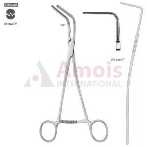 DeBakey Atraumatic Vascular Clamp 23cm (9"), 90 Degree Angled