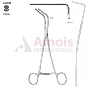 DeBakey Atraumatic Vascular Clamp 27cm (10 3/4"), 90 Degree Angled
