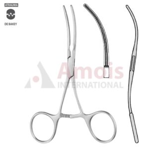 DeBakey Atraumatic Vascular Clamp S-Shaped 12cm, Curved