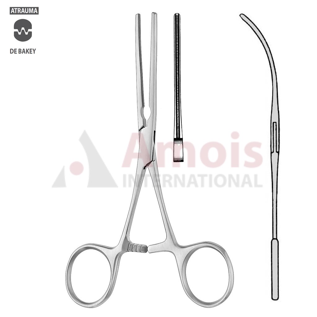 DeBakey Atraumatic Pediatric Vascular Clamp 13cm (5"), Straight