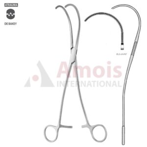 DeBakey-SEMB Atraumatic Aneurysm Clamp 25.5cm/10", Curved, Jaw Length 60mm