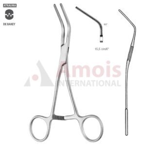 DeBakey Atraumatic Coarctation Clamp 15.5cm (6"), 60 Degree Angled