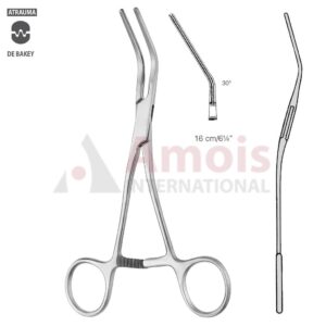 DeBakey Atraumatic Coarctation Clamp 16cm (6 1/4"), 30 Degree Angled