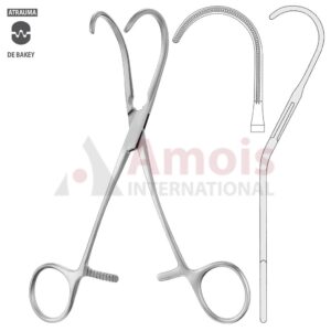 DeBakey Atraumatic Anastomosis Clamp 16cm (6 1/4"), Strongly Curved