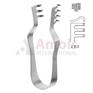 Finsen Self Retaining Retractor Blunt 2x3 Prong
