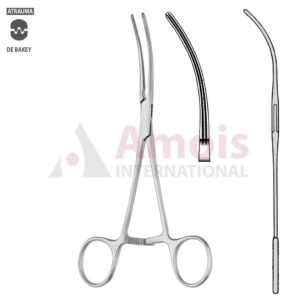 DeBakey ATRAUMATIC Vascular Clamp, Curved, 165 mm (6 1/2"), Toothing DeBakey, Jaw Length: 50 mm