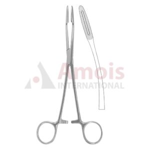 Gross Maier Dressing Forceps Curved With Ratchet, Round