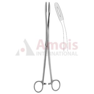 Gross Maier Dressing Forceps Curved With Ratchet, Flat
