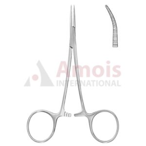 Micro Halsted Hemostatic Forceps (Mosquito Forceps), Curved, Delicate, 1x2 Teeth