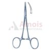 Titanium Halsted Mosquito Hemostatic Forceps 1x2 Teeth Curved 12.5cm