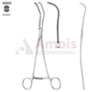 DeBakey-HARKEN ATRAUMATIC Vascular Clamp, Curved, 255 mm (10"), Toothing DeBakey, Jaw Length: 86 mm