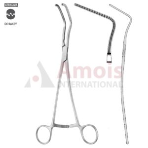 DeBakey-HARKEN ATRAUMATIC Vascular Clamp, Angled, 68 Degree, 245 mm (9 5/8"), Toothing DeBakey, Jaw Length: 86 mm