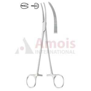 Heiss Hemostatic Forceps 1x2 Teeth Curved 20cm