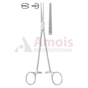 Heiss Hemostatic Forceps 1x2 Teeth Straight 20cm