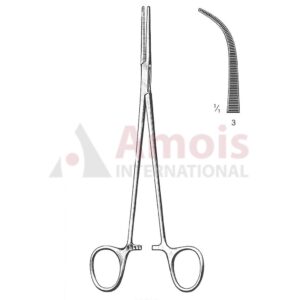 Heiss Hemostatic Forceps Strong Curved 20cm