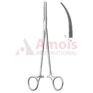 Heiss Hemostatic Forceps Slightly Curved