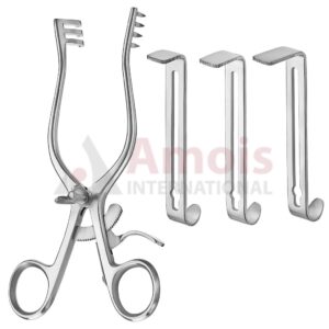 Henley Self Retaining Retractor Complete, Sharp With 3 Center Blades