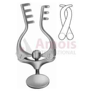 Jansen Self-Retaining Retractor Blunt 10cm 3x4 Teeth Jaw Width: 18mm