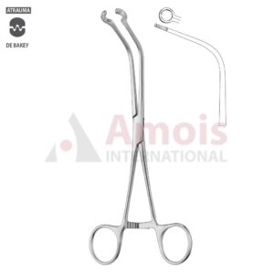 JAVID Carotid Shunt Clamp, Curved, 190 mm (7"), Serrated, dia 6 mm, Large