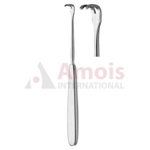 KLAPP Tendon Retractor 17.5cm 2 Prong 12x6mm Blunt