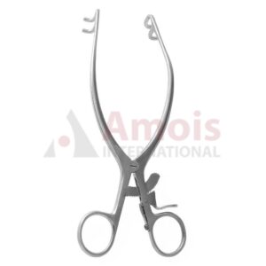 Kolbel Modified Soft Tissue Retractor, Slightly Angled, 2 X 2 Blunt Prongs, Overall Length 7" (180mm)