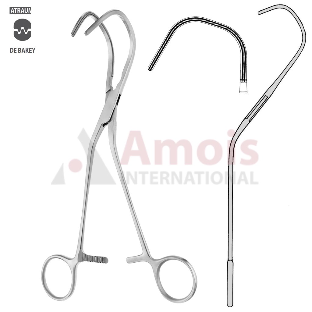LAMBERT-KAY Atraumatic Anastomosis Clamp 20cm (8"), Curved, Long Jaw