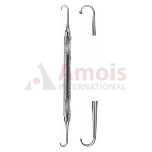Mannerfeldt MODIFIED Tendon Hook Double 16CM Jaw Width:9.60mm/10mm