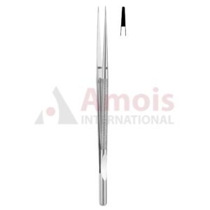 Micro Forceps With Counter Balance Straight 0.4x7mm Diamond Coated