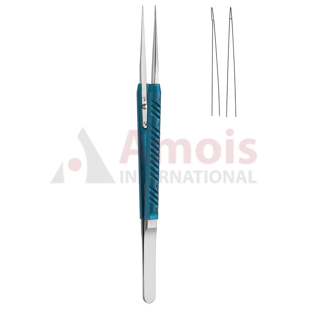 Micro Suture Forceps Straight Light Weight Round Handle
