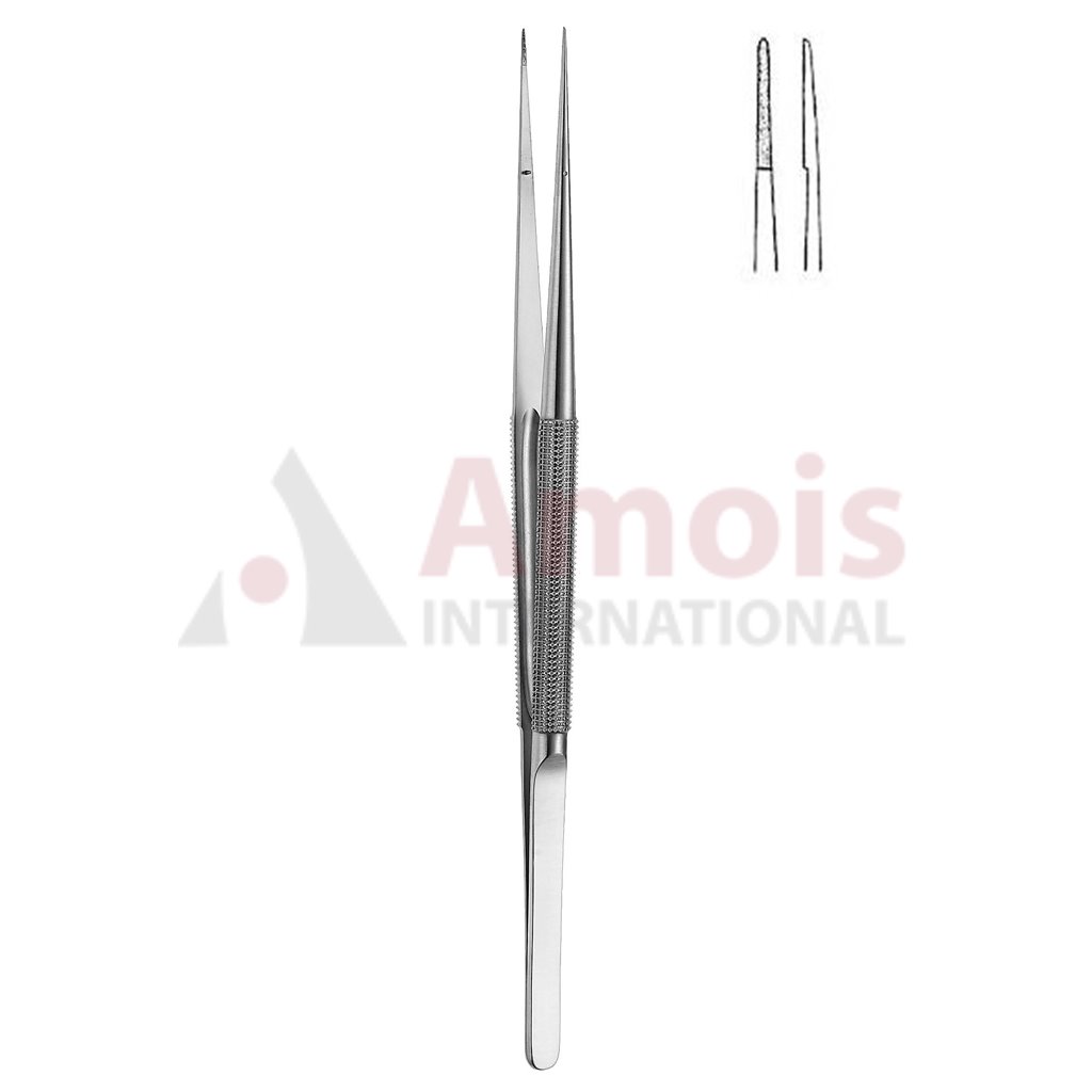 Micro Forceps Straight Diamond Coated Jaws
