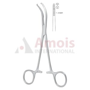 Mikulicz Peritoneum Forceps Sideward Curved 1x2 Teeth
