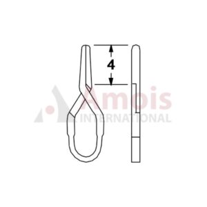 MINI Vessel Clip 4mm Straight-NO IMPLANTS