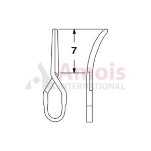 MINI Vessel Clip 7mm Curved-NO IMPLANTS