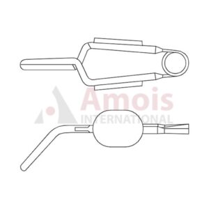 MUELLER Vessel Clip Angled, Close Force 50g Bend Angled 45 Degree, Closing Force 50 gms