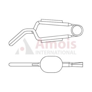 MUELLER Vessel Clip Knee Curved, Close Force 80g Side Angled 45 Degree, Closing Force 80 gms
