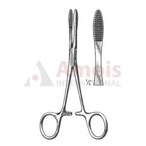 Pean Hemostatic Forceps Short Grasping Straight