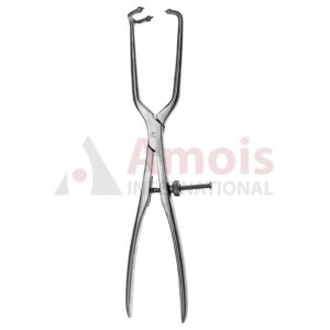 Pelvic Reduction Forceps 40cm Straight 1x2 Teeth With Short Pointed Ball-Tips