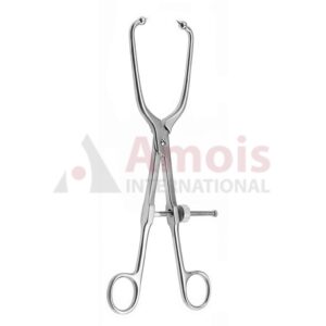 Pelvic Reduction Forceps Straight With Short Pointed Ball-Tips Ring Handle