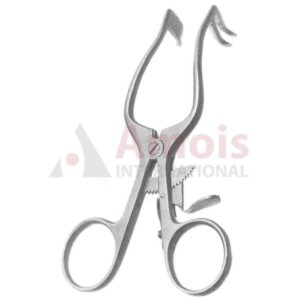 Plester Retractor Blunt 11cm Full Blade Right, 2 Prongs on Left