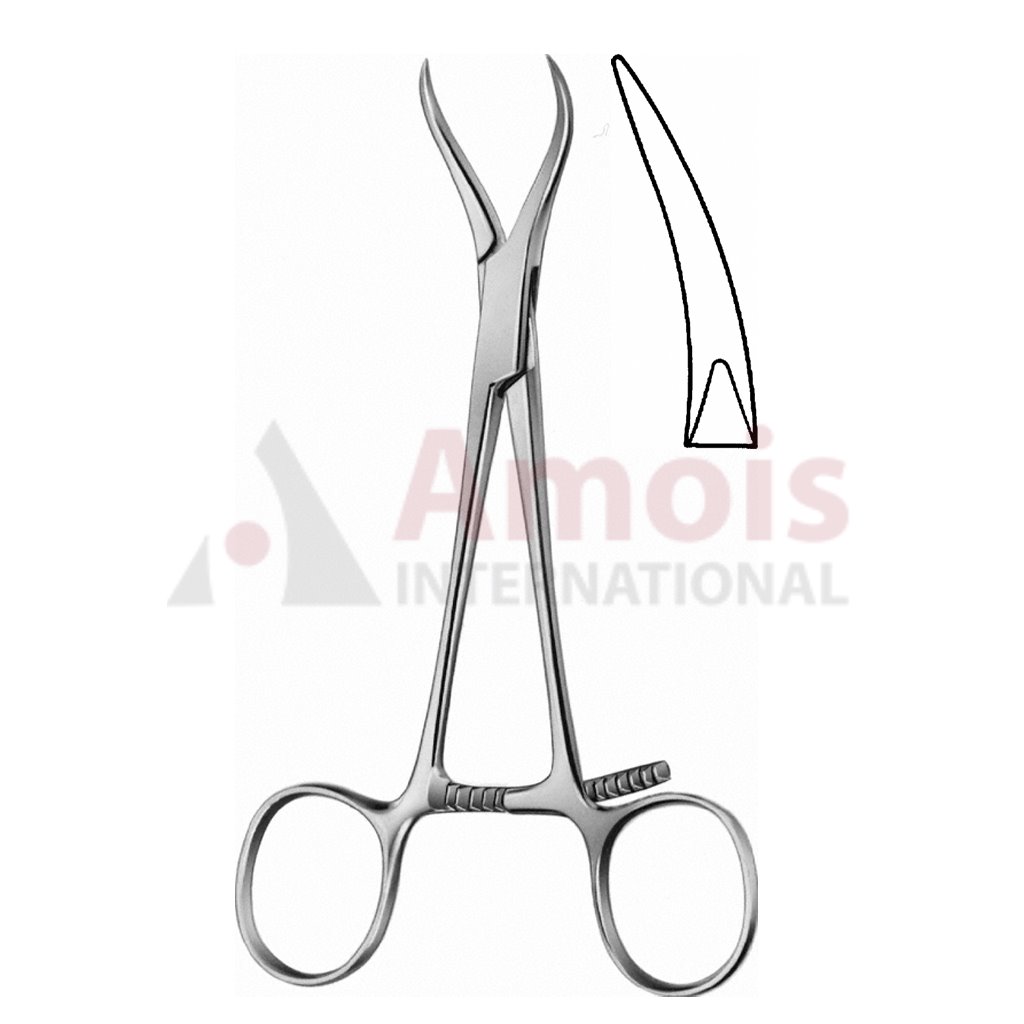 Reposition Forceps Curved, 13.5cm Sharp